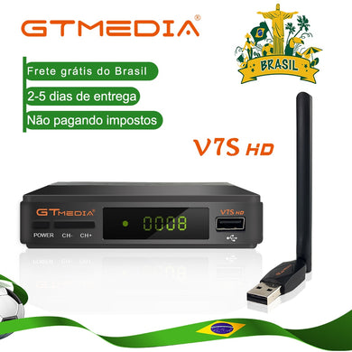 Best 1080P DVB-S2 GTmedia V7S HD Satellite TV Receiver Upgrade from Freesat V7 HD Brazil Support PowerVu,DRE & Biss key CCCAM